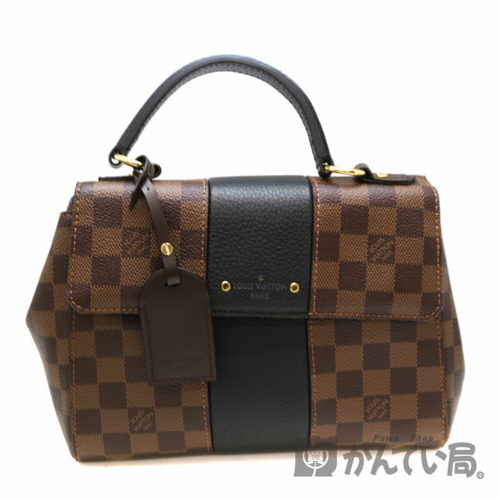 LOUIS VUITTON Bond Street Bag Handbag Canvas Ebene Brown Noir Black Brown